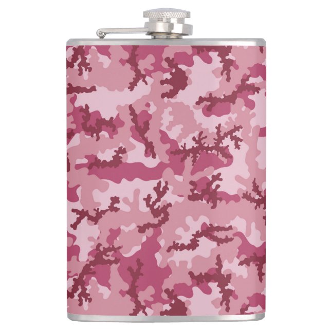 Pink camouflage flask (Front)