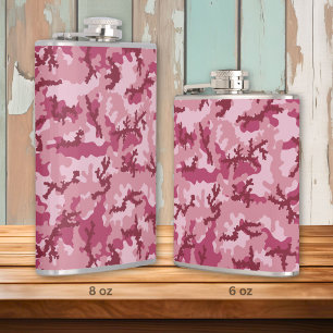 Pink camouflage flask