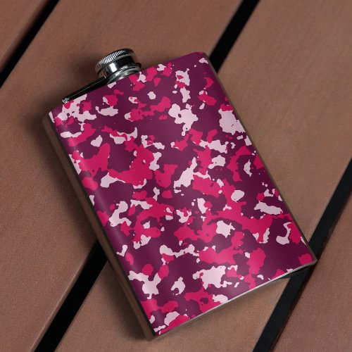 Pink Camouflage Flask