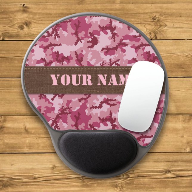 Pink camouflage gel mouse pad (Creator Uploaded)