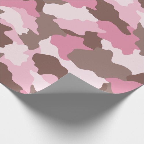 Pink Camouflage Girly Camo Wrapping Paper