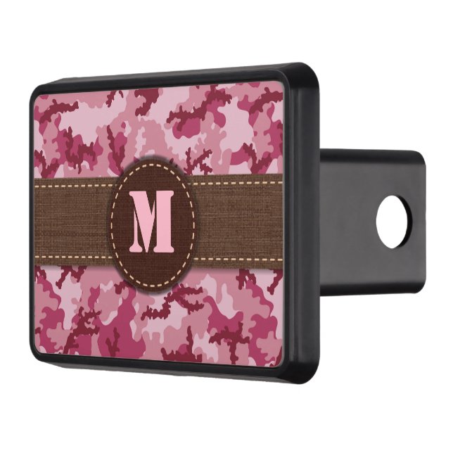 Pink camouflage hitch cover (Left)