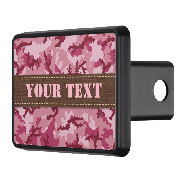 Pink camouflage hitch cover (Left)