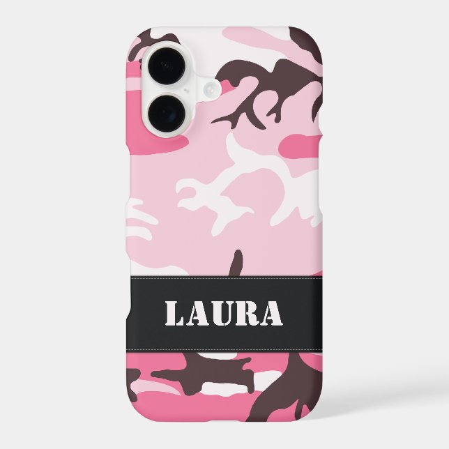 Pink Camouflage Iphone Case (Back)
