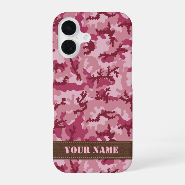 Pink Camouflage iPhone Case (Back)