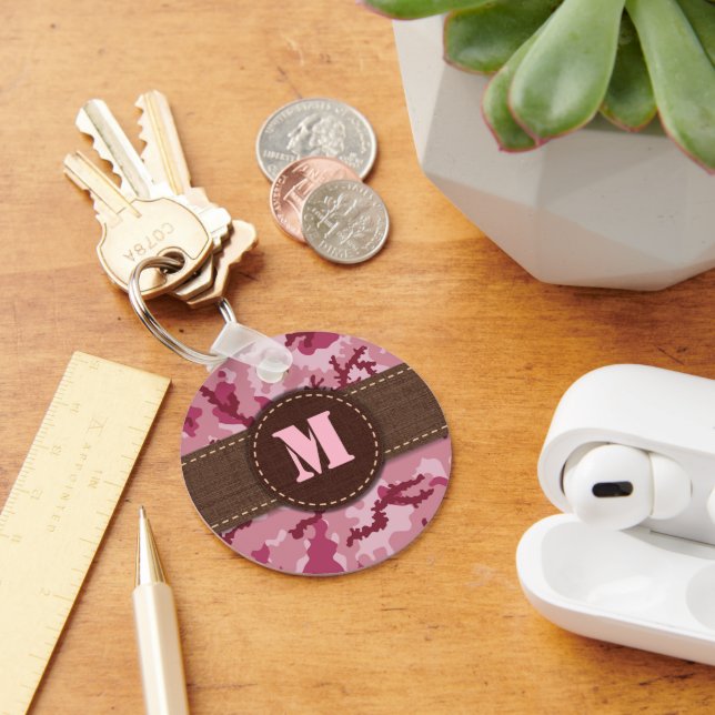 Pink camouflage keychain (Desk)