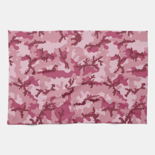 Pink camouflage kitchen towel