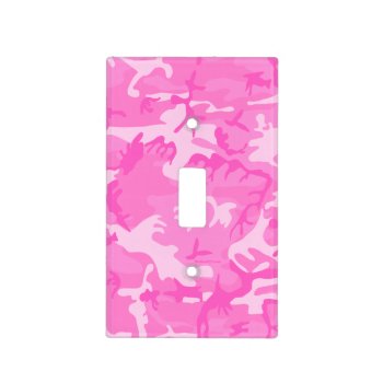 Pink Camouflage Light Switch Cover by Method77 at Zazzle