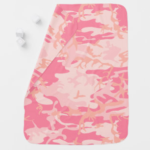 Pink Camouflage, Military, Army Baby Blanket