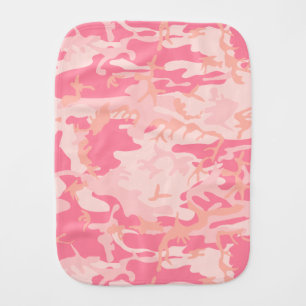 Pink Camouflage, Military, Army Baby Burp Cloth