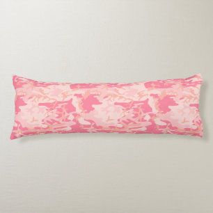 Pink Camouflage, Military, Army Body Pillow