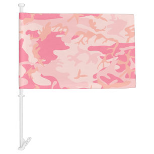 Pink Camouflage, Military, Army Car Flag