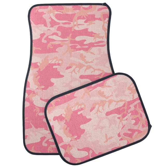 Pink Camouflage, Military, Army Car Floor Mat (Set)