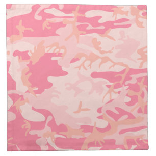 Pink Camouflage, Military, Army Cloth Napkin
