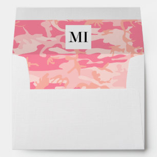 Pink Camouflage, Military, Army Envelope