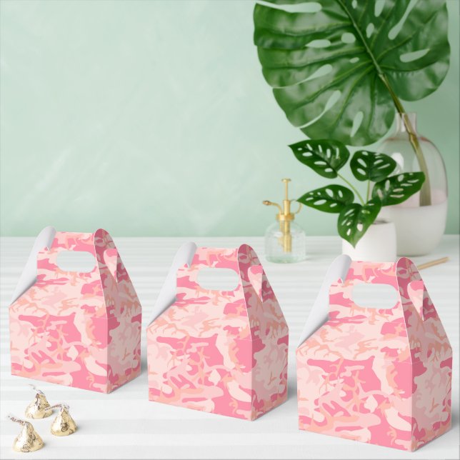 Pink Camouflage, Military, Army Favor Boxes (Multiple)