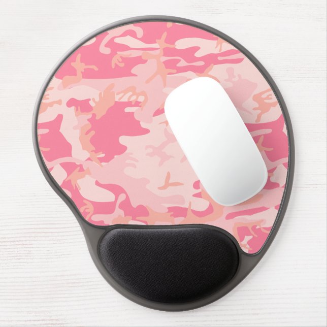 Pink Camouflage, Military, Army Gel Mouse Pad (Left Side)
