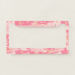 Pink Camouflage, Military, Army License Plate Frame