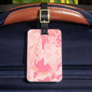 Pink Camouflage, Military, Army Luggage Tag