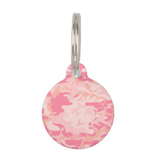 Pink Camouflage, Military, Army Pet ID Tag