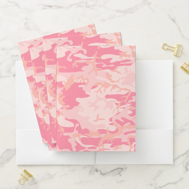 Pink Camouflage, Military, Army Pocket Folder (In Situ)