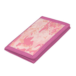 Pink Camouflage, Military, Army Trifold Wallet