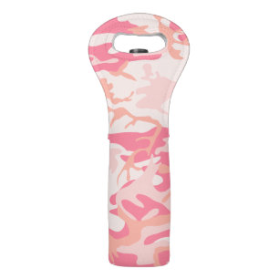 Pink Camouflage, Military, Army Wine Bag