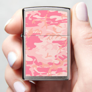 Pink Camouflage, Military, Army Zippo Lighter