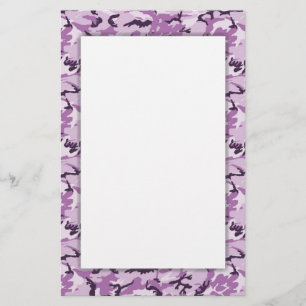 Pink Camouflage Military Pattern Stationery