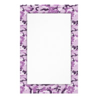 Pink Camouflage Military Pattern Stationery