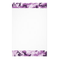 Pink Camouflage Military Pattern Stationery