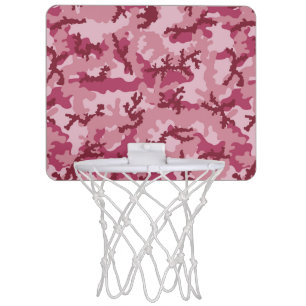 Pink camouflage mini basketball hoop