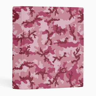 Pink camouflage mini binder