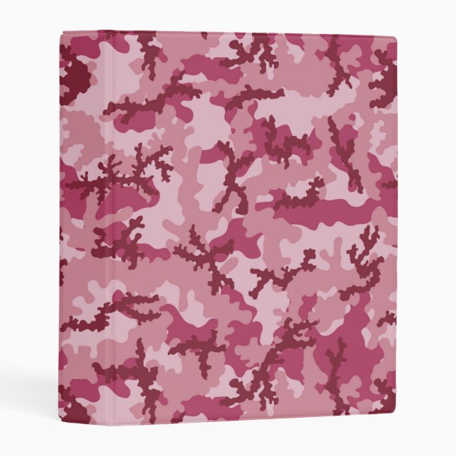 Pink camouflage mini binder (Front/Spine)