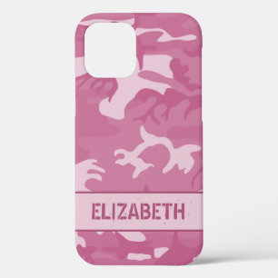 Pink Camouflage Monogram iPhone 12 Pro Case