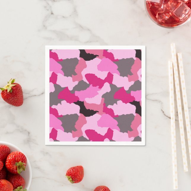 Pink Camouflage Napkins (Insitu)
