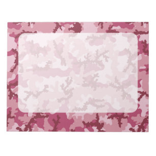 Pink camouflage notepad