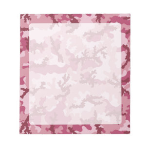Pink camouflage notepad