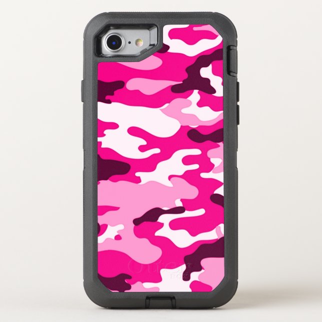 Pink Camouflage OtterBox iPhone 7 Case (Back)