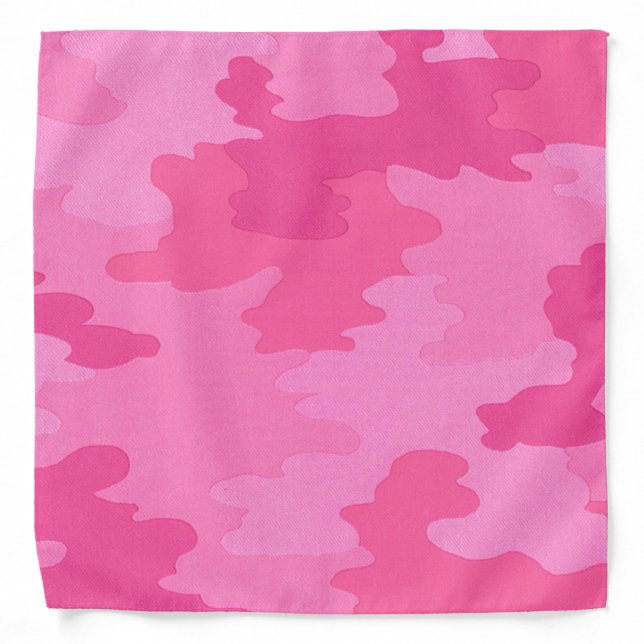 Pink Camouflage Pattern Bandana (Front)