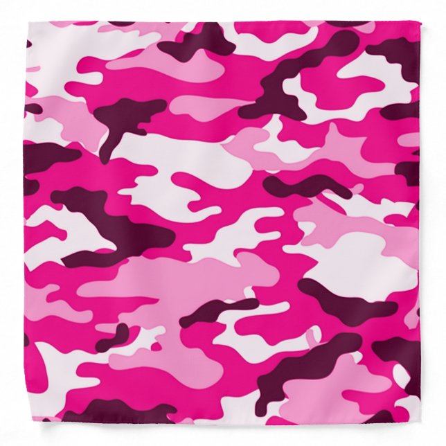 Pink camouflage Pattern Bandana (Front)