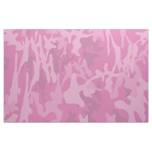 Pink Camouflage Pattern Fabric