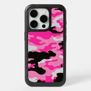 Pink Camouflage Pattern iPhone 15 Pro Case