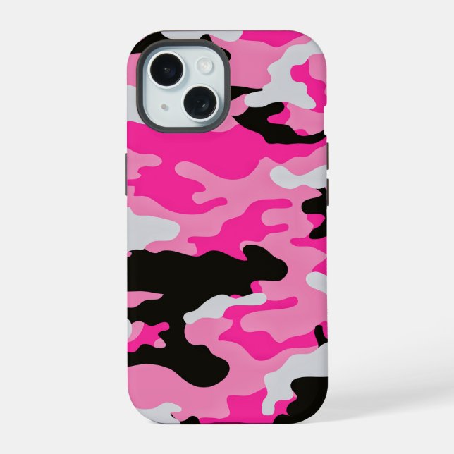 Pink Camouflage Pattern Iphone Case (Back)