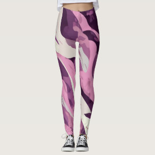 Pink camouflage pattern leggings