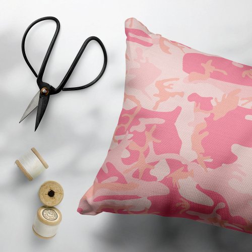 Pink Camouflage Pattern Military Pattern Army Accent Pillow