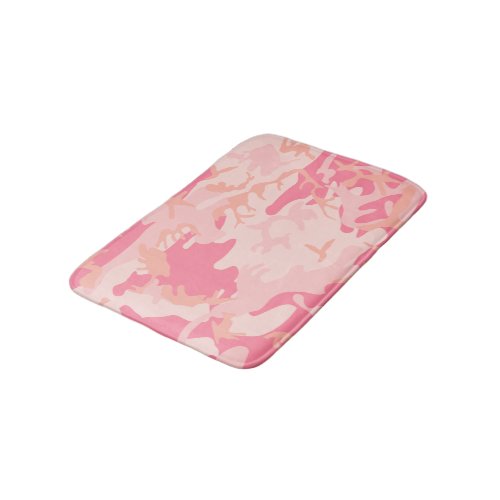 Pink Camouflage Pattern Military Pattern Army Bath Mat