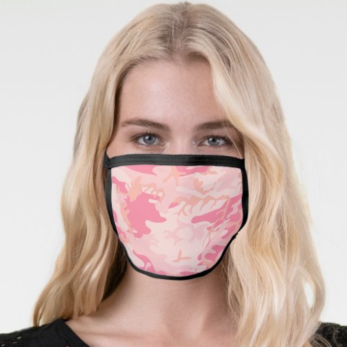 Pink Camouflage Pattern Military Pattern Army Face Mask