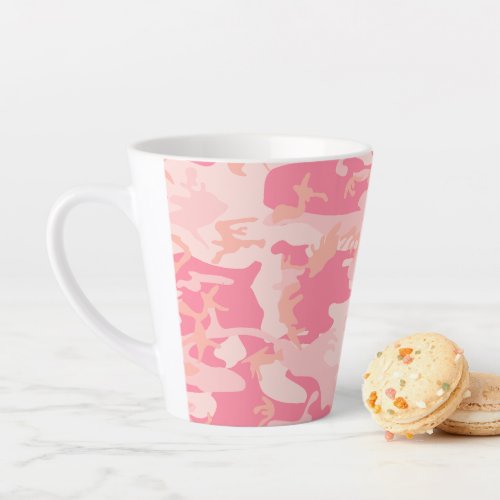 Pink Camouflage Pattern Military Pattern Army Latte Mug