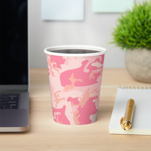 Pink Camouflage Pattern Military Pattern Army Paper Cups